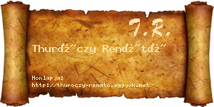 Thuróczy Renátó névjegykártya