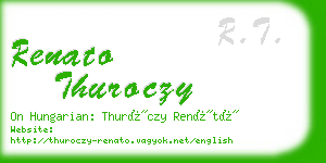 renato thuroczy business card