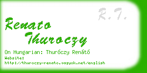 renato thuroczy business card